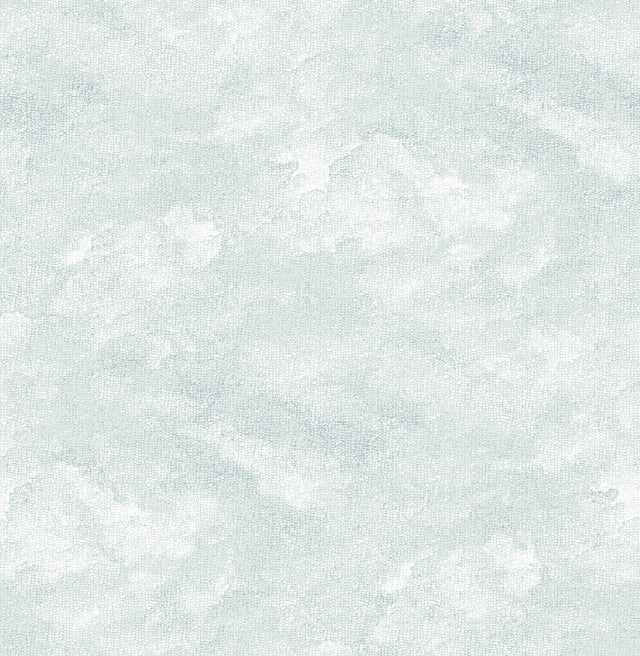 Declan Blue Peel & Stick Wallpaper with Raised Ink Clouds Pattern, Modern Style - NuWallpaper NUS4989