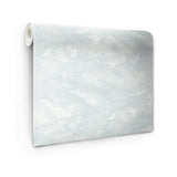 Declan Blue Peel & Stick Wallpaper with Raised Ink Clouds Pattern, Modern Style - NuWallpaper NUS4989