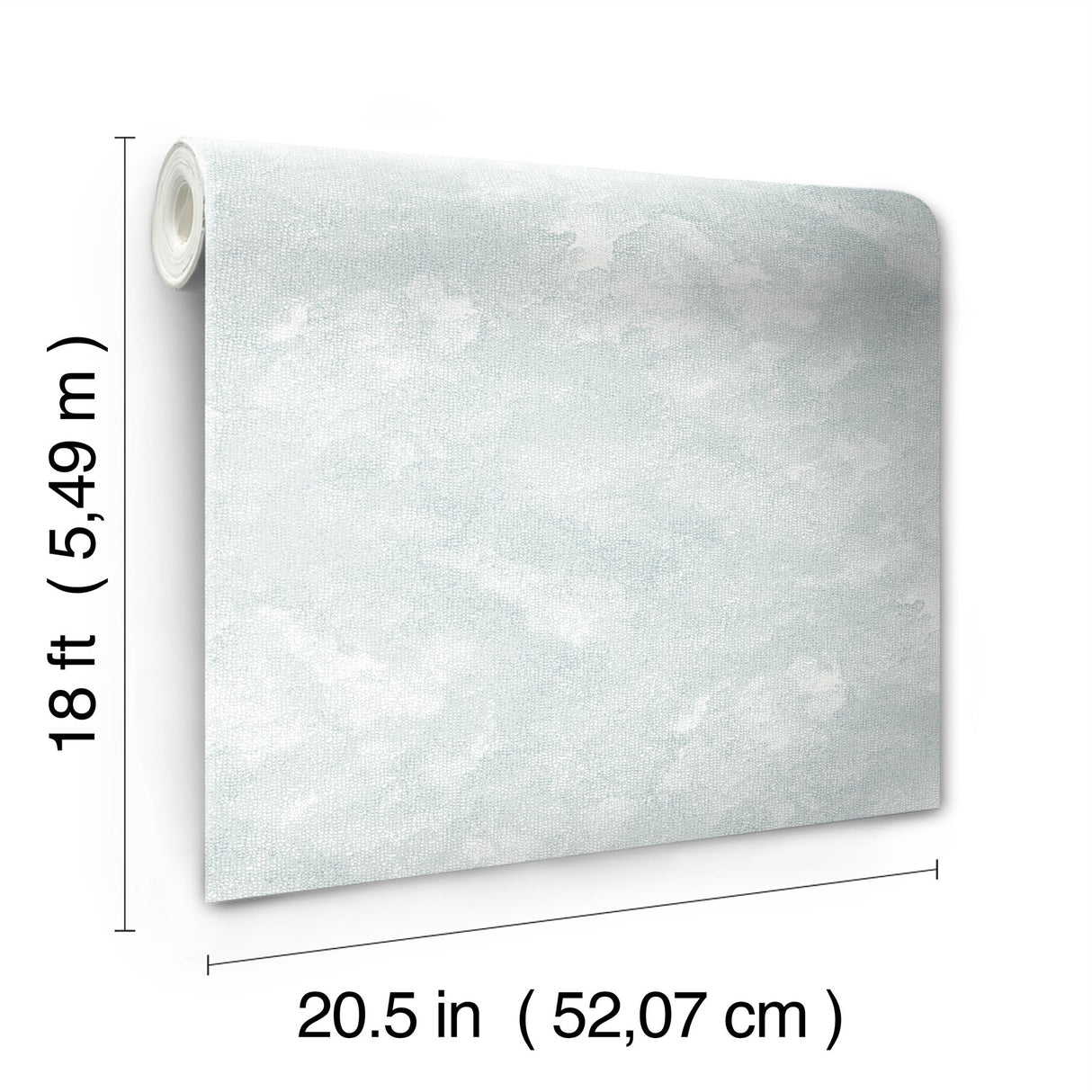 Declan Blue Peel & Stick Wallpaper with Raised Ink Clouds Pattern, Modern Style - NuWallpaper NUS4989