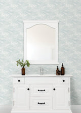 Declan Blue Peel & Stick Wallpaper with Raised Ink Clouds Pattern, Modern Style - NuWallpaper NUS4989