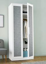 Grassweave Blue Peel & Stick Wallpaper with Faux Grasscloth Pattern - NuWallpaper NUS4991