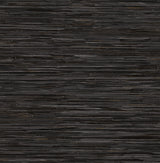 Grassweave Black Peel & Stick Wallpaper with Faux Grasscloth Texture, Traditional Graphics - NuWallpaper NUS4992