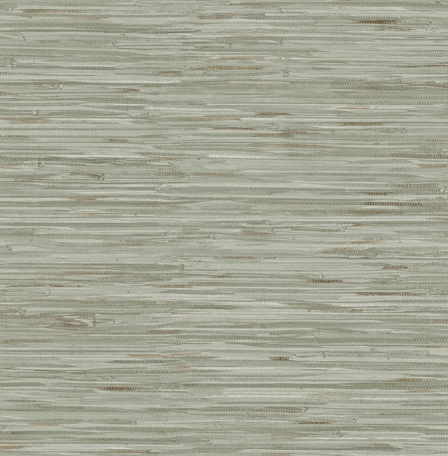 Grassweave Green Faux Grasscloth Peel & Stick Wallpaper with Raised Ink Texture - NuWallpaper NUS4993