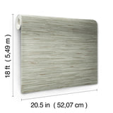 Grassweave Green Faux Grasscloth Peel & Stick Wallpaper with Raised Ink Texture - NuWallpaper NUS4993