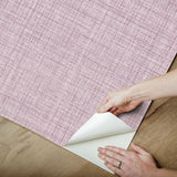 Lansdowne Purple Peel & Stick Wallpaper with Fabric Texture - NuWallpaper NUS4995