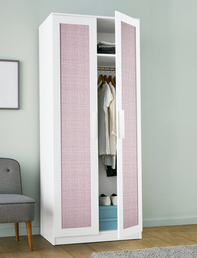 Lansdowne Purple Peel & Stick Wallpaper with Fabric Texture - NuWallpaper NUS4995