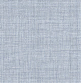 Lansdowne Blue Peel & Stick Wallpaper with Fabric Texture Pattern, Traditional Style - NuWallpaper NUS4997