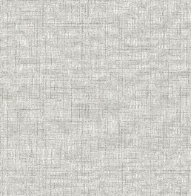 Lansdowne Grey Peel & Stick Wallpaper with Fabric Texture Motif - NuWallpaper NUS4998