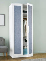 Ashland Navy Peel & Stick Wallpaper with Fabric Texture Pattern, Traditional Style - NUS5003