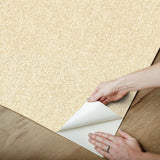 Ashland Yellow Peel & Stick Wallpaper with Fabric Textures Raised Ink - Brewster NUS5004