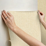 Ashland Yellow Peel & Stick Wallpaper with Fabric Textures Raised Ink - Brewster NUS5004