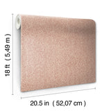 Ashland Terracotta Peel & Stick Wallpaper with Fabric Texture Pattern, Traditional Graphics Style - NuWallpaper NUS5005