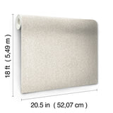 Ashland Taupe Peel & Stick Wallpaper with Fabric Texture Graphic Motif - NuWallpaper NUS5007