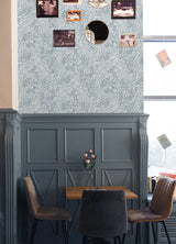 Terrace Vines Cloud Blue Peel & Stick Wallpaper with Botanical Farmhouse Style - NUS6100