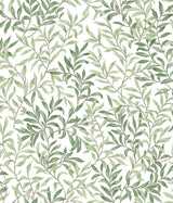 Terrace Vines Herb Green Peel & Stick Wallpaper with Botanical Vine Motif - NuWallpaper NUS6101