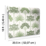 Kentia Green Peel & Stick Wallpaper with Botanical Palm Trees - NuWallpaper NUS6188