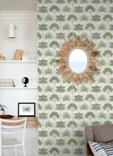 Kentia Green Peel & Stick Wallpaper with Botanical Palm Trees - NuWallpaper NUS6188
