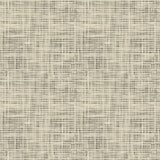 Nolan Black Faux Grasscloth Peel & Stick Wallpaper with Raised Ink Texture - NuWallpaper NUS6199