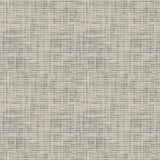Nolan Blue Faux Grasscloth Peel & Stick Wallpaper with Raised Ink Texture - NuWallpaper NUS6200