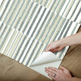 Kingston Grey Peel & Stick Wallpaper with Modern Stripes - NuWallpaper NUS6219