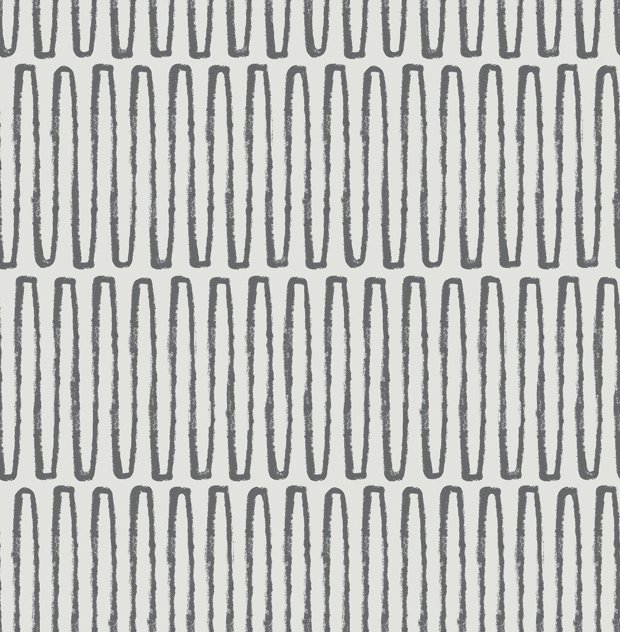 Porter Charcoal Peel & Stick Wallpaper with Retro Geometric Stripe Pattern - NuWallpaper NUS6220