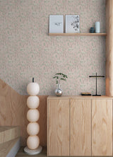 Chinoiserie Garden Pink by NuWallpaper Blush Pink Botanical Floral Birds and Butterflies Removable Peel and Stick Wallpaper - NUS6365