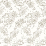 Gilded Floral Cream Peel and Stick Wallpaper by NuWallpaper - NUS6366
