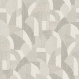 Macario Taupe Peel and Stick Wallpaper by NuWallpaper NUS6370 Soft Modern Neutral Geometric Woven Pattern
