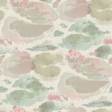 Water Lily Blush and Teal Peel and Stick Wallpaper by NuWallpaper - NUS6418