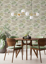 Water Lily Lavender & Green by NuWallpaper Serene Botanical Peel and Stick Vinyl Wallpaper Floral Nature Inspired Transitional Design - NUS6420
