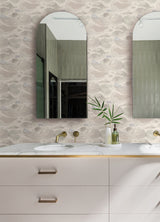 Water Lily Cream by NuWallpaper Serene Neutral Botanical Floral Peel and Stick Fully Removable Transitional Wallpaper Roll 20.5 in x 18 ft - NUS6421