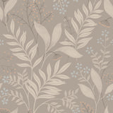 Amanda Taupe Botanical Peel and Stick Wallpaper by NuWallpaper - NUS6424