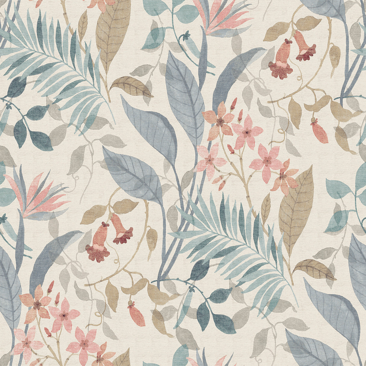 Jesinda Pink Peel and Stick Botanical Floral Wallpaper by NuWallpaper NUS6425