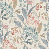Jesinda Pink Peel and Stick Botanical Floral Wallpaper by NuWallpaper NUS6425