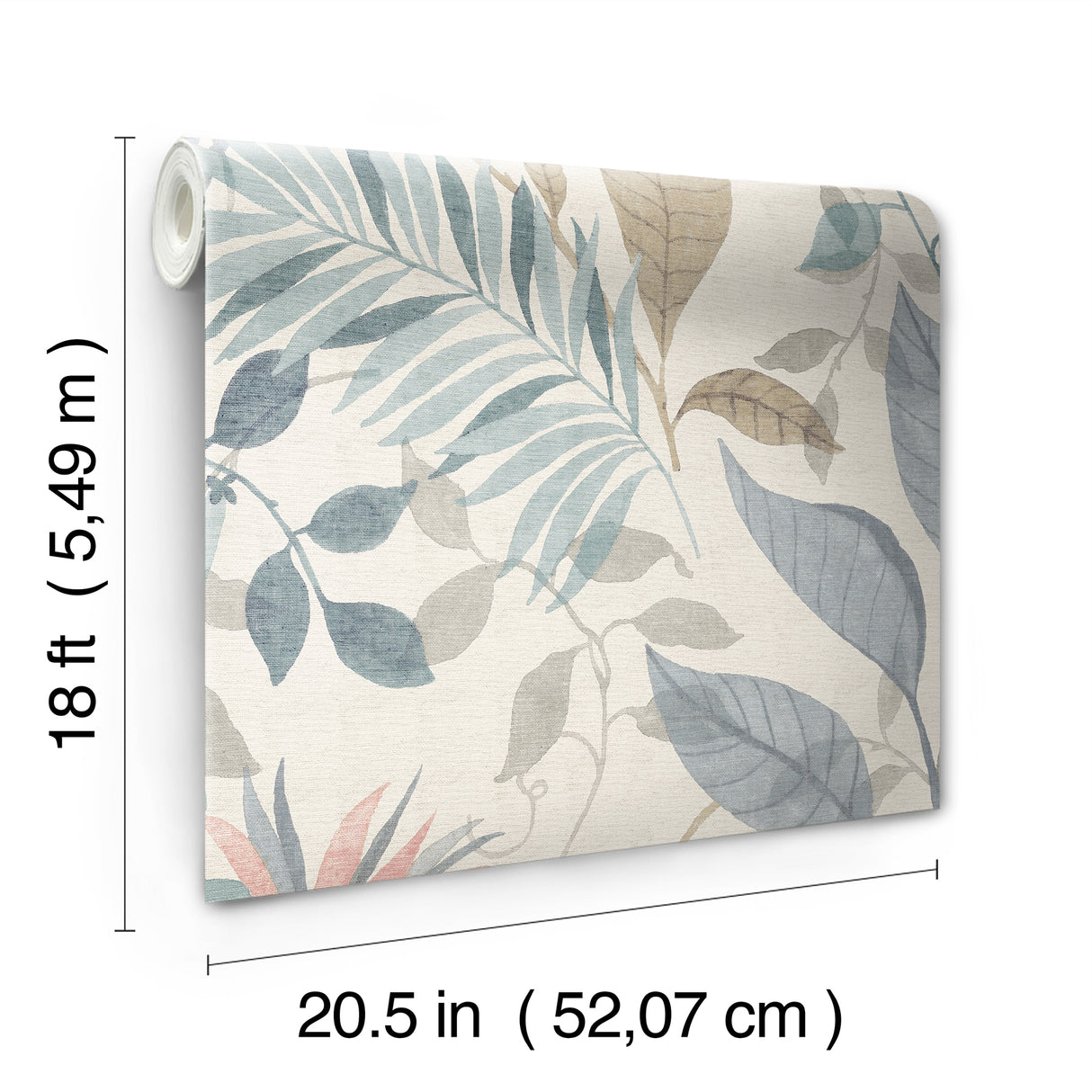 Jesinda Pink by NuWallpaper Light and Airy Muted Botanical Floral Leaves Peel and Stick Fully Removable Vinyl Wallpaper WallPops NUS6425