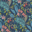 Jesinda Cobalt Peel and Stick Wallpaper by NuWallpaper NUS6427 - Botanical Tropical Floral and Leaf Pattern in Deep Blue Pink and Green