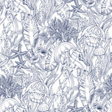 Under the Sea Navy Blue Peel and Stick Wallpaper by NuWallpaper - NUS6494