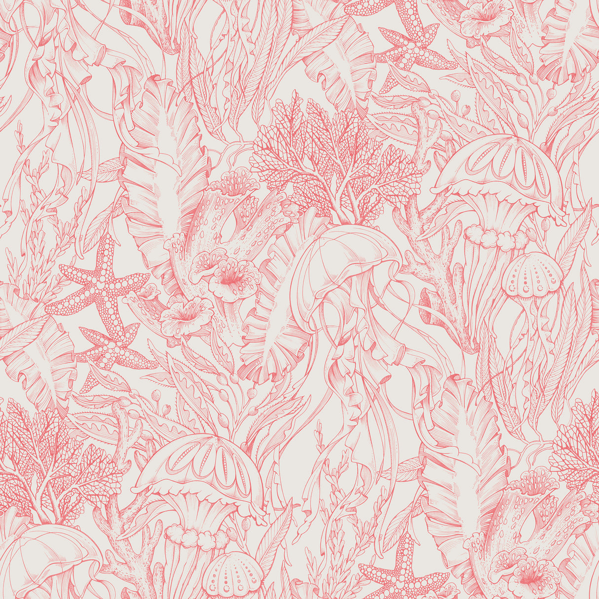 Under the Sea Coral Peel and Stick Wallpaper by NuWallpaper NUS6496