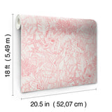 Under the Sea Coral by NuWallpaper Illustrative Coral Taupe Jellyfish Marine Biology Seascape Peel and Stick Wallpaper - NUS6496