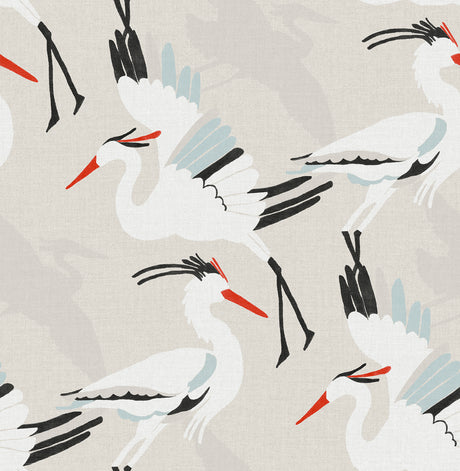 Coastal Wings Tan Peel and Stick Wallpaper by NuWallpaper - NUS6500