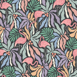 Flamingo Fun Black Peel and Stick Wallpaper by WallPops - NUS6624