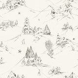 Mountain Side Charcoal Peel and Stick Wallpaper by WallPops - NUS6628