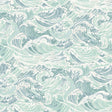 Crashing Waves Turquoise Peel and Stick Wallpaper by WallPops NUS6630