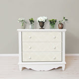 Taupe Quatrefoil Peel & Stick Wallpaper with Dotted Geometric Motif - Brewster NUW1425