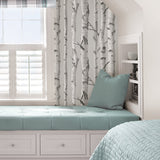Grey Birch Tree Peel & Stick Wallpaper with Nature Birch Tree Pattern - NuWallpaper NUW1650