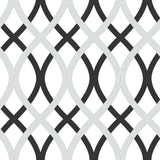 Black & Silver Lattice Peel & Stick Wallpaper - NuWallpaper NUW1658