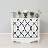 Black & Silver Lattice Peel & Stick Wallpaper - NuWallpaper NUW1658
