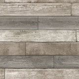 Reclaimed Wood Plank Natural Peel & Stick Wallpaper with Faux Effects Texture - NuWallpaper NUW1690