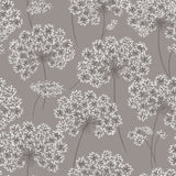 Angelica Grey Peel & Stick Wallpaper with Floral Queen Annes Lace Motif - NuWallpaper NUW1693
