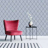 Arrowhead Deep Blue Geometric Peel & Stick Wallpaper - NuWallpaper NUS1701